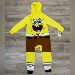 SpongeBob SquarePants Kids One Piece Pajama - Yellow and BrownSize 4-5 XS
